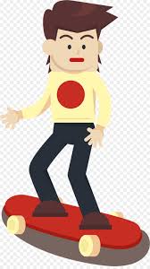 Cartoon skateboard design elements hand drawn. Boy Cartoon