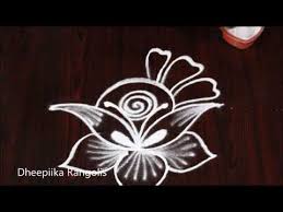 Very Easy Rose Flower Kolam Design Ll Small Daily Rangoli Designs Ll Easy Muggulu Designs Youtube Simple Flower Design Kolam Designs Rangoli Designs