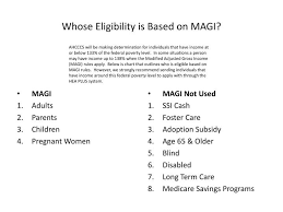 Ppt Whose Eligibility Is Based On Magi Powerpoint