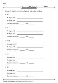 Eureka math grade 4 module 5 topic a decomposition and fraction equivalence. Least Common Multiple Lcm Worksheets