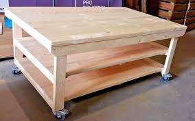 Details About Wooden Work Bench With Wheels 3ft 4ft Depth Table Top Industrial Heavy Duty In 2020 Wooden Work Bench Woodworking Workbench Woodworking Bench