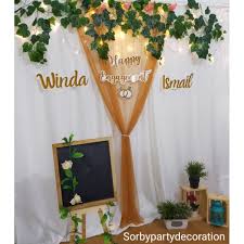 Backdrop lamaran simple backdrop lamaran minimalis backdrop lamaran rustic backdrop lamaran buatan sendiri backdrop. Paket Dekorasi Lamaran Backdrop Background Nikahan Khitan Aqiqah 01b Shopee Indonesia
