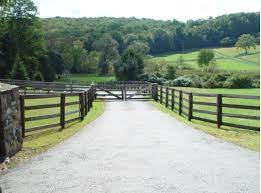 Use galvanized or other weather hinges to prevent rust: Wooden Driveway Gates Tri State Gate