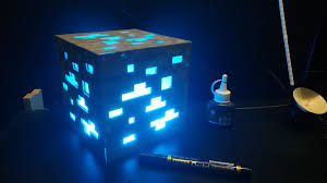 Information about the diamond item from minecraft, including its item id, spawn commands, crafting recipe and more. Made Minecraft Diamond Ore Rgb Led Lamp 3d Printer Reviews And Information