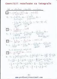 Mai exact, știți că avem formula banală $$f^\prime=f.$$ tocmai de aceea, aveți mare grijă când întâlniți o asemenea integrală din ceva ce trebuie derivat; Clasaa12a GÄsiÈi In Articol Mai Multe Exemple De Integrale Nedefinite Rezolvate O FiÈÄ De Lucru Cu Primitive ExerciÈii Din Variantele Bac Propuse De Minister Un Tabel Cu Formule Pentru Derivate Èi Integrale Https Profesorjitaruionel Com 2017 09