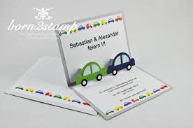 Auto Party Einladungskarten Born2stamp Heike Vass Einladungskarten Kindergeburtstag Auto Party Gutschein Basteln Auto