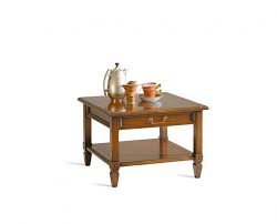 This product is a solid wood coffee table with one shelf and one drawer. A Low Table With A Drawer Made Of Beech Wood Selva Luxury Furniture Mr