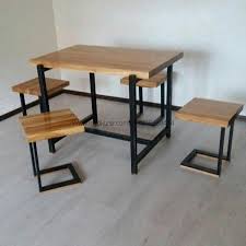 Set Kursi Makan Cafe Rangka Besi Minimalis Indo Kursi Mebel Jepara 60 model meja makan minimalis jati jepara terbaru 2020 produk mebel minimalis sekarang telah berikut adalah tren meja makan dari besi sebagai referensi untuk anda. set kursi makan cafe rangka besi