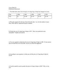 A line of best fit helps you to draw conclusions from data plotted on a scatter graph. Line Of Best Fit Lesson Plans Worksheets Lesson Planet