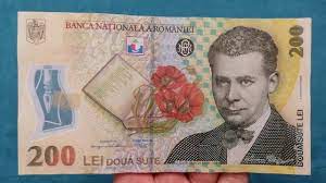 Bancnota are pe avers portretul lui lucian blaga si pe reveres ganditorul de la hamangia, a mai mentionat isarescu. 200 Lei Bancnota Romania Lucian Blaga Banknote 2006 Ultraviolet Light Youtube