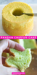 Beat (c) (egg whites and cream of tartar) in a separate bowl until moist peaks formed. Pandan Chiffon Cake Rasa Malaysia