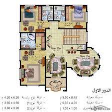 مخطط فيلا خليجى طابقين 367 متر مربع arab arch indian house plans sims house plans model house plan