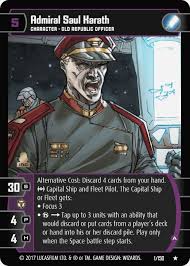 Leaves the new republic military shortly before the end of the war to help liberate ryloth, after which he is immediately made ambassador, a position. Admiral Saul Karath A Card Star Wars Trading Card Game