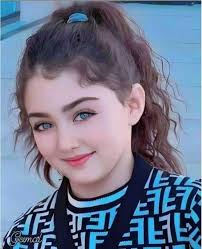 Girls Kaley White/Blue T-Shirt/Stacked Flare Jean Set