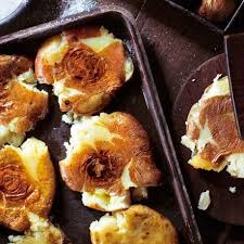 Smashed Roasted Potatoes Recipe Recipes Roasted Potatoes Food