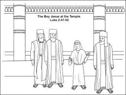 Make a coloring book with temple for one click. Sunday School Coloring Pages Boy Jesus At The Temple