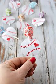 2.0 ounce box of 12 palmer double crisp candy baseballs. Diy Baseball Valentines With Lollipops