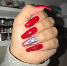 Pin By Alyssa Garcia On Coffin Nails Red Acrylic Nails Holographic Nails Acrylic Christmas Nails Acrylic A wide variety of holographic chrome nail options are available to you, such as usage, type, and style.