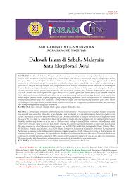 Pejabat abim negeri sabah, lot 19, 1st floor, universiti plaza, jln. Pdf Dakwah Islam Di Sabah Malaysia Satu Eksplorasi Awal