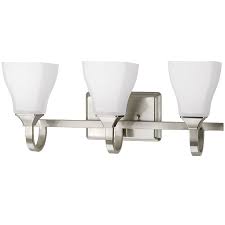 Delta Olmsted 3 Light Nickel Transitional Vanity Light Lowes Com In 2020 Vanity Lighting Minimalist Bedroom Furniture Minimalist Decor