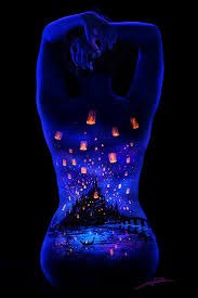 I Paint Bodyscapes That Glow Under Black Light Bored Panda