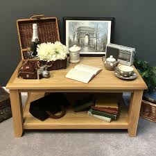 It's made in the usa and is formaldehyde free! Oak Coffee Table Solid Wood Living Room Table With Storage Shelf Harvard 4933963108642 Ebay
