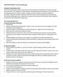Purchasing Manager Primary Job Description Template Purchasing Manager Resume If You Were Interested In Purchasing M Purchase Manager Manager Resume Resume