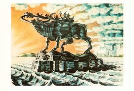 The Lowing Ox For Wolin By Stanislav Szukalski Visionary Art Postcard Hippostcard Visionary Art Art Visionary