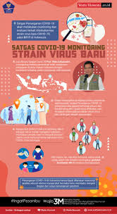 Total and new cases, deaths per day, mortality and recovery rates, current active cases, recoveries, trends and timeline. Satgas Covid 19 Monitoring Strain Virus Baru Infografis