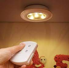 Get the look and feel with this inexpensive diy lighting solution. Wireless Remote Control Bright Led Night Light Battery Powered Ceiling Lamp For Kitchen Cabinet Alexnld Com