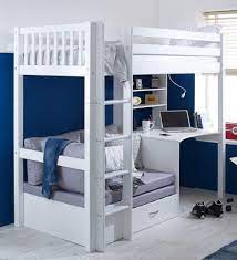 Marvelous High Sleeper With Desk And Futon With Flexa Nordic High Sleeper Bed 3 Slatted Bed Ends Sil In 2020 High Sleeper Bed High Sleeper With Desk Bunk Bed With Desk