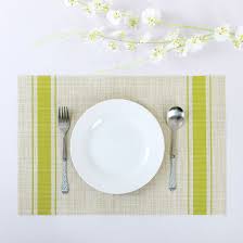Wiilii waterproof table mat heat bowl place mat kitchen pad. Rectangle Pvc Table Mats Home Kitchen Heat Resistant Placemats 6 Pcs Overstock 31946806 Green Beige