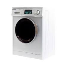Deco All In One 1 57 Cu Ft Compact Combo Washer And Electric Dryer With Optional Condensing Venting Dry In White Dc 4000 Cv White The Home Depot Electric Dryers Stainless Steel Drum Laundry Room