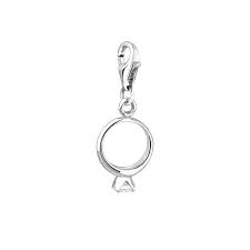 Engagement Ring Charmpandora Charmbracelet Charm With Clasp Etsy Sterling Silver Wedding Rings Wedding Charm Clip On Charms