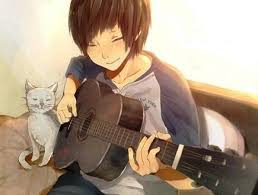 Black And White Anime Boy With Guitar Guitar Boy Anime Dancer Anime Anime Music