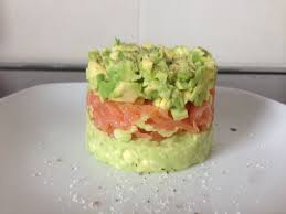 Avocado And Smoked Salmon Tower Crushed Avocado With Lemon Juice A Layer Of Smoked Salmon Topped With Chopped Avo Christmas Food Molecular Gastronomy Recipes