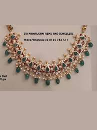 Sri Mahalaxmi Gems And Jewellers In 2020 Gold Wedding Jewelry Gold Necklace Indian Bridal Jewelry Bridal Accessories Jewelry