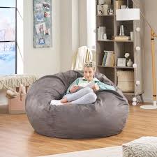 Madison Faux Suede Beanbag 5 Christopher Knight Home In 2020 Bean Bag Chair Bean Bag Sofa Large Bean Bag Chairs