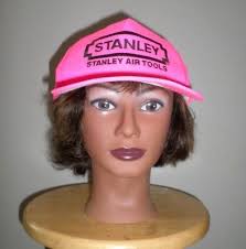 STANLEY HAND TOOLS neon pink baseball hat Air Tools cap 1980s Black &  Decker