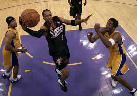 People don't realize how hood this lakers team was, and how outmatched the sixers were going into this game. My Favourite Game Iverson Stuns Kobe S Lakers In The 2001 Nba Finals Nba The Guardian