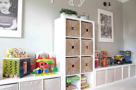This post gives tips on toy bins to use, how to divide play spaces, and using diy methods to create a fun and clean space. Beautiful Toddler Playroom Organization And Diy Decor Ideas