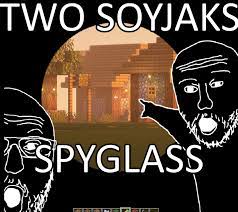 TWO SOYJAKS POINTING SPYGLASS (that one meme) Minecraft Texture Pack