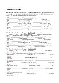 Conditionals 2 Exercises Verb Worksheets Conditional Sentence Verb