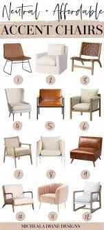 12 Of The Best Affordable Neutral Accent Chairs For Living Room Bedroom Home Office In 2020 Accent Chairs For Living Room Farm House Living Room Living Room Chairs