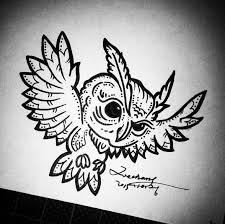 Gambar burung hantu hitam putih. Tattoo Owls Di Leher Tattoo Owl Arti