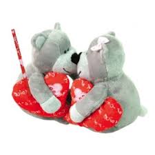 Peluche Pareja De Osos Nico Besandose Con Sonido 20 Cms