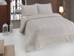 cift kisilik zikzag puffy kapitone yatak ortusu yatak ortusu 240 260 2 adet 50 70 yastik yatak ortuleri yatak yatak ortusu