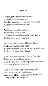Smart By Shel Silverstein Funny Poems Silverstein Poems Funny Poems For Kids