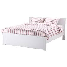 brusali luroy cift kisilik karyola beyaz 140x200 cm cadre de lit structure de lit ikea
