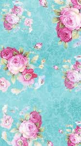 Background Iphone And Blue Image Vintage Flowers Floral Wallpaper Vintage Roses
